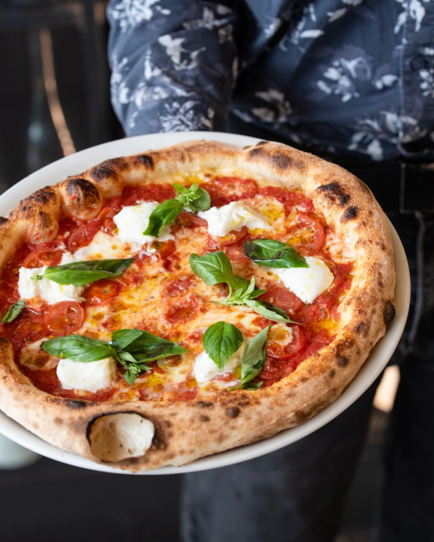 Woodfired pizza at il Vigneto Pizzeria
